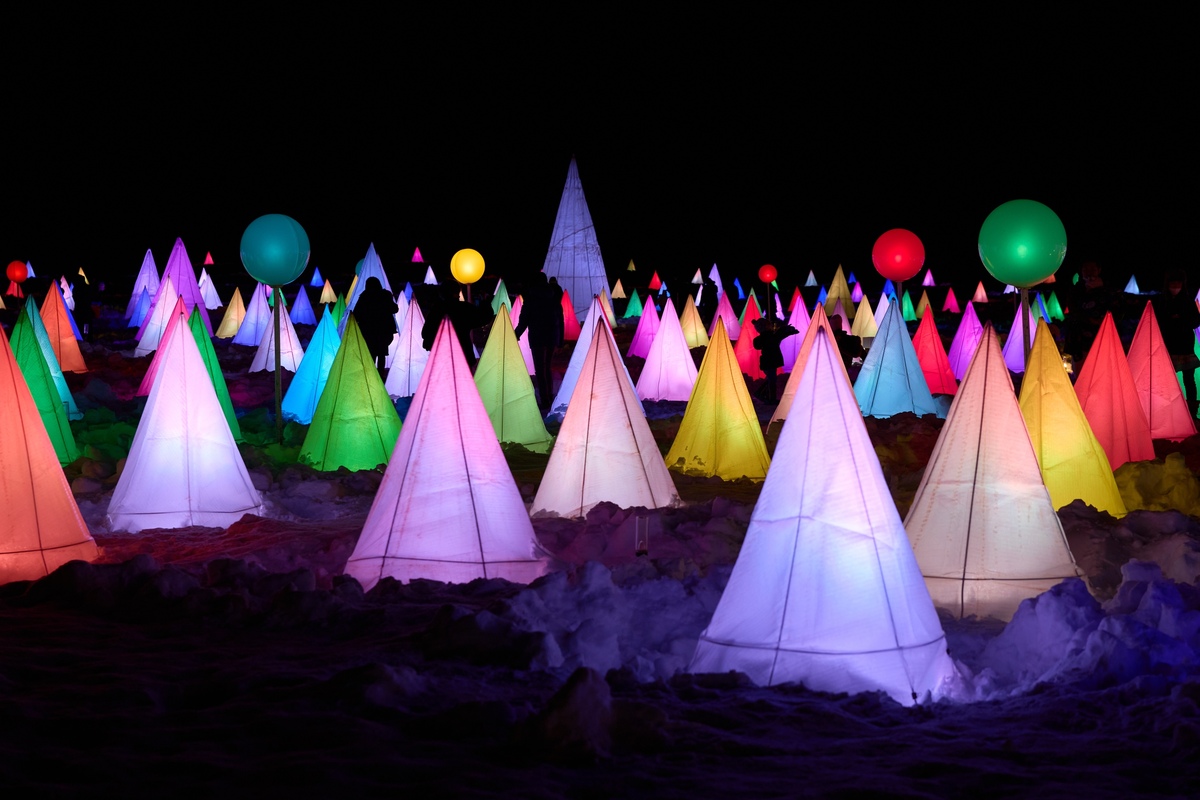 The Fantasy Winter Festival "Sairinka Matsuri": A Spectacle of Light and Sound Illuminating the Night in Tokachi