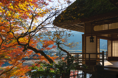 Garyu Sanso เมืองโอซุ ชมสถาปัตยกรรมสุกิยะและสวนญี่ปุ่น