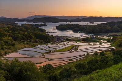 大浦の棚田を歩く｜伊万里湾といろは島を望む農村景観の楽しみ方